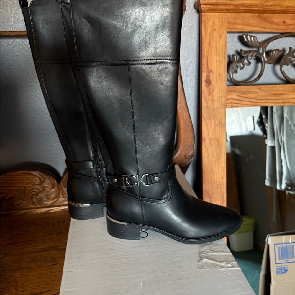 Calvin Klein Women's Black Knee-High Boots